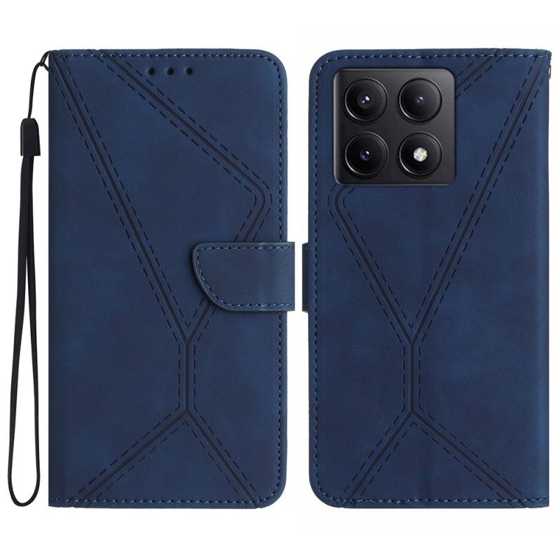 Etui Folio Xiaomi 14t Linia I Rysowanie Etui Ochronne