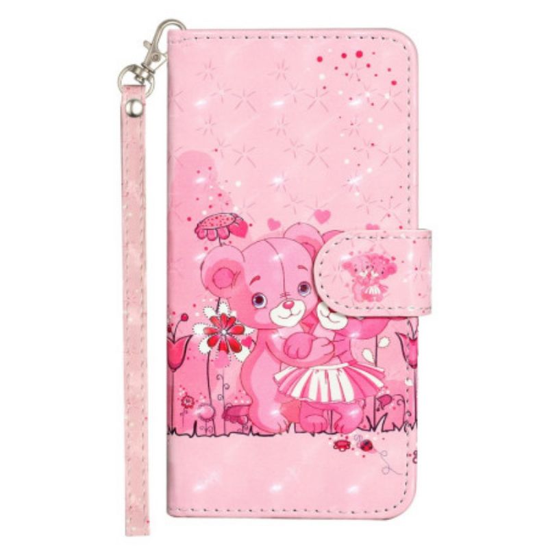 Etui Folio Xiaomi 14t Misie Na Smyczy