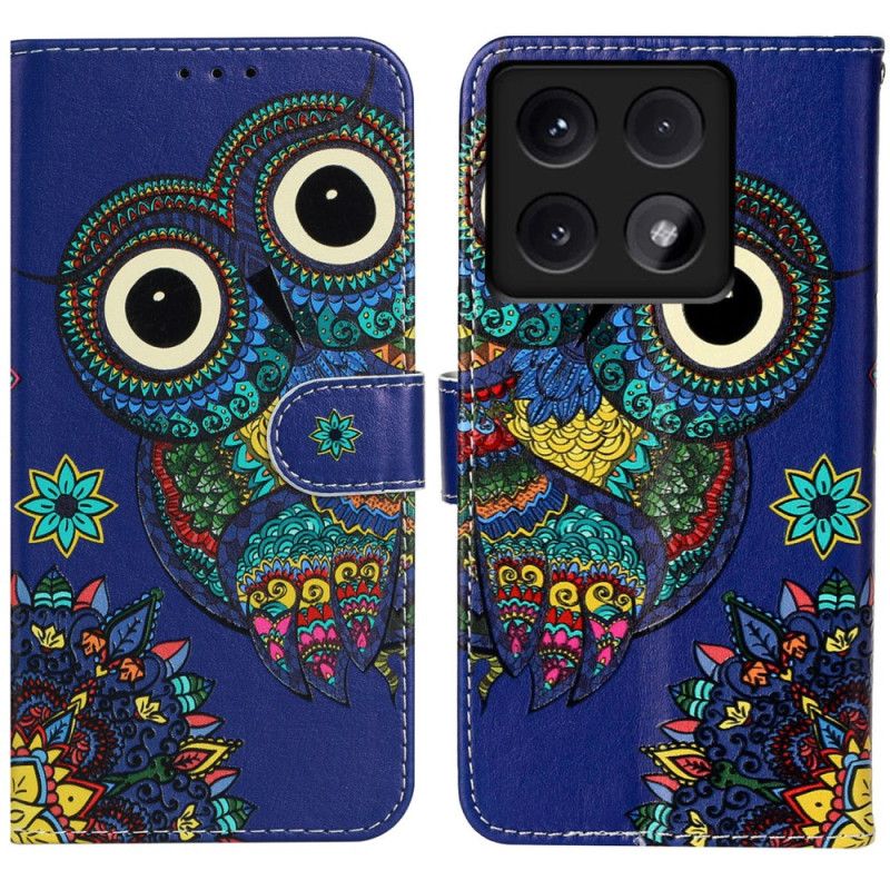 Etui Folio Xiaomi 14t Sowa Na Smyczy Etui Ochronne