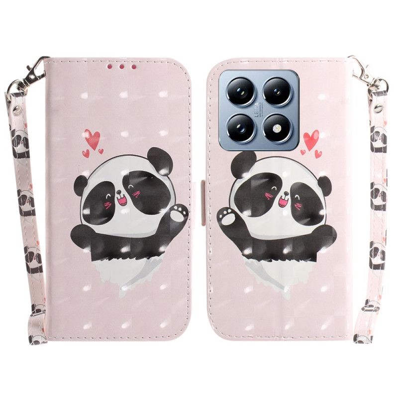 Obudowa Xiaomi 14t Etui Na Telefon Panda Love Z Paskiem