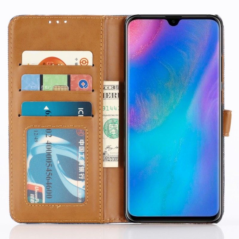 Etui Folio Huawei P30 Pro Ciemnoniebieski Dżinsy