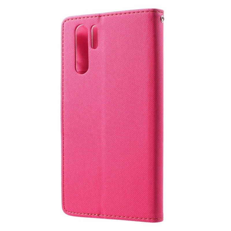 Etui Folio Huawei P30 Pro Dwukolorowa Tkanina Rycząca Etui Ochronne