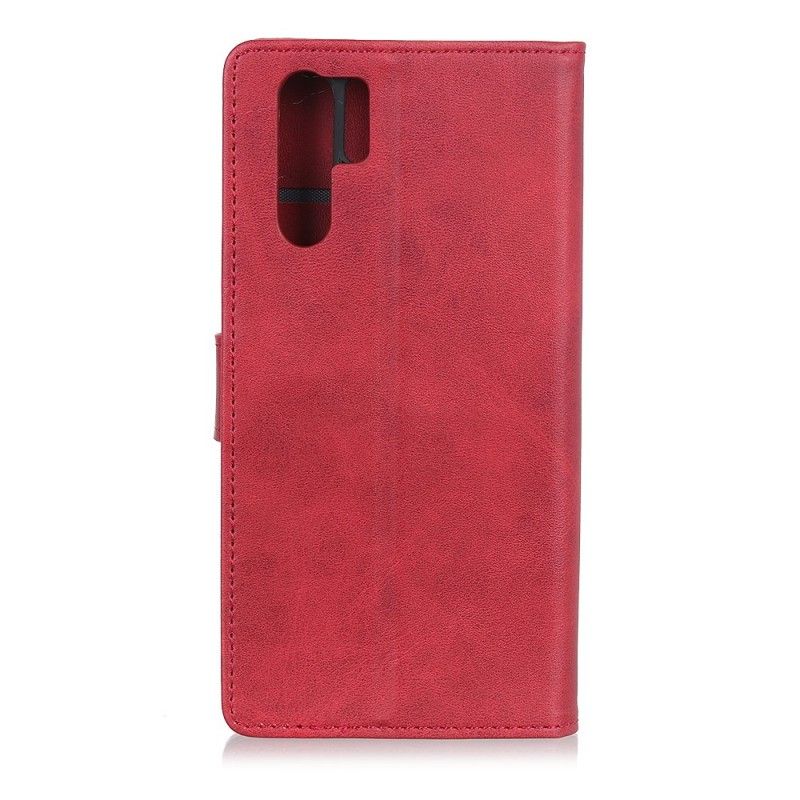 Etui Folio Huawei P30 Pro Granatowy Czarny Efekt Skóry Matowej Retro