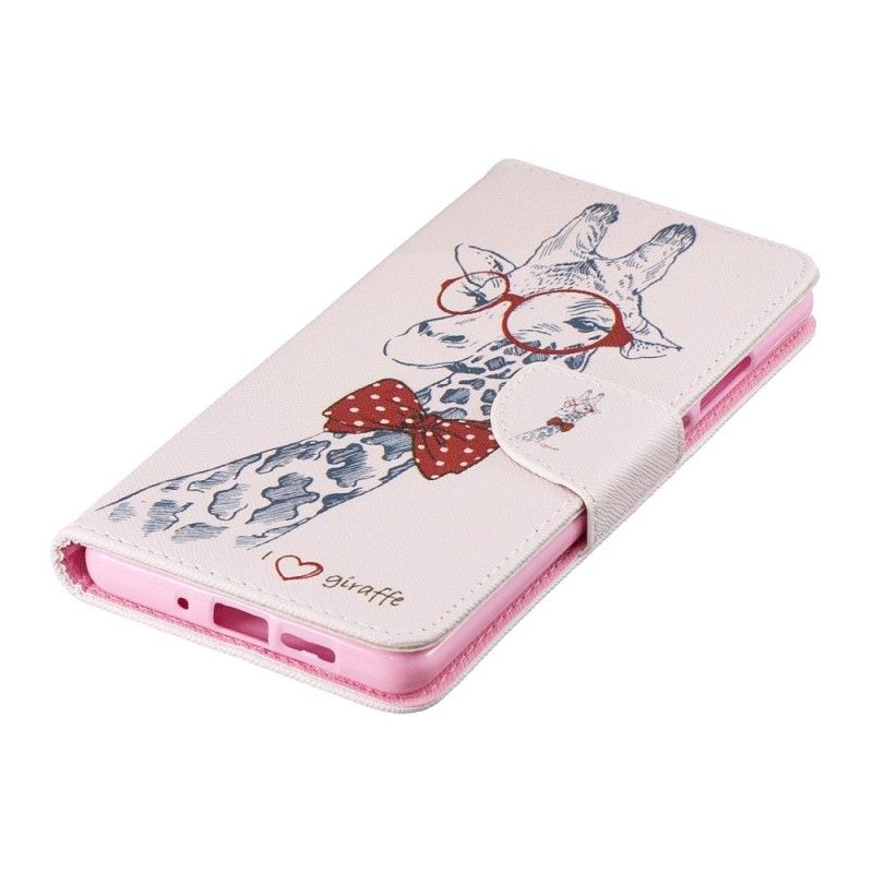 Etui Folio Huawei P30 Pro Nerd Żyrafa Etui Ochronne