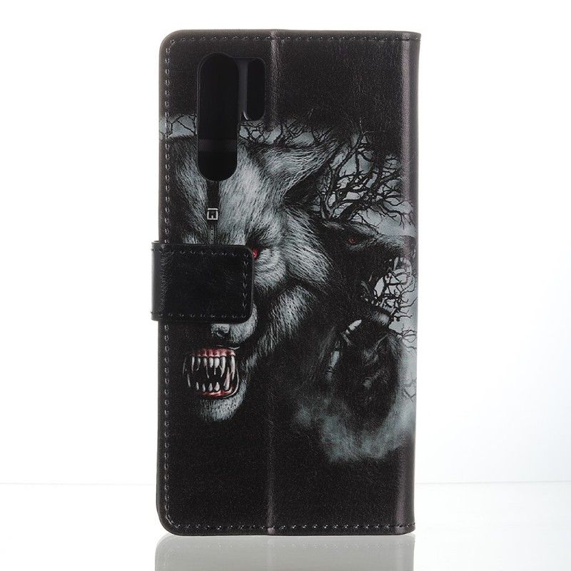 Etui Folio Huawei P30 Pro Wilkołak Etui Ochronne