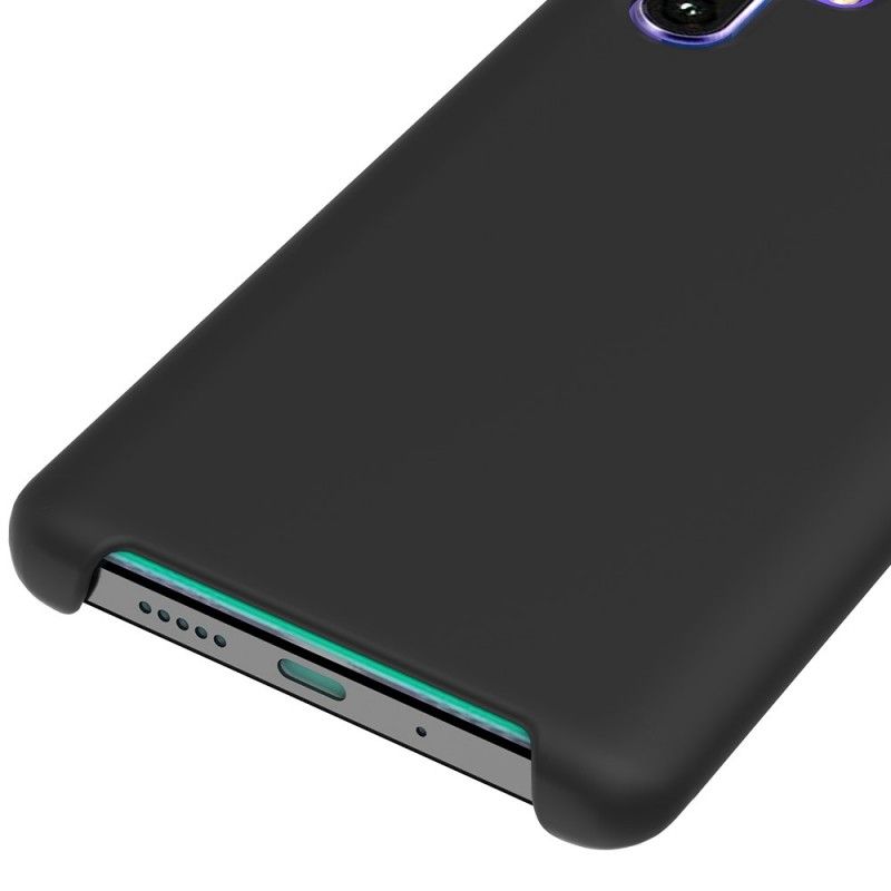 Etui Huawei P30 Pro Biały Czarny Płyn Silikonowy