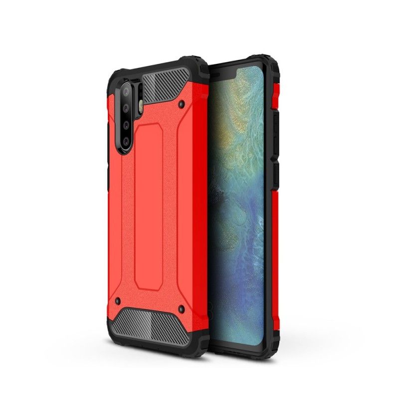 Etui Huawei P30 Pro Czerwony Czarny Ocalały