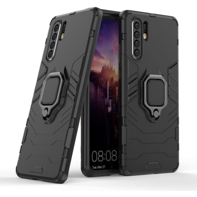 Etui Huawei P30 Pro Czerwony Czarny Pierścień Oporowy