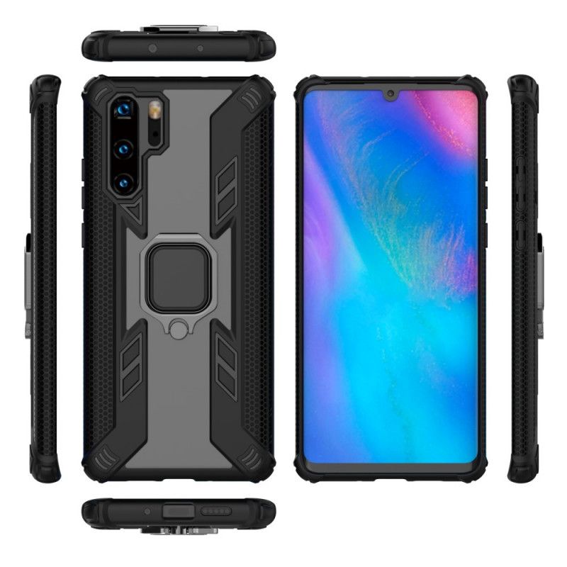 Etui Huawei P30 Pro Czerwony Czarny Wojownik Z Pierścieniem