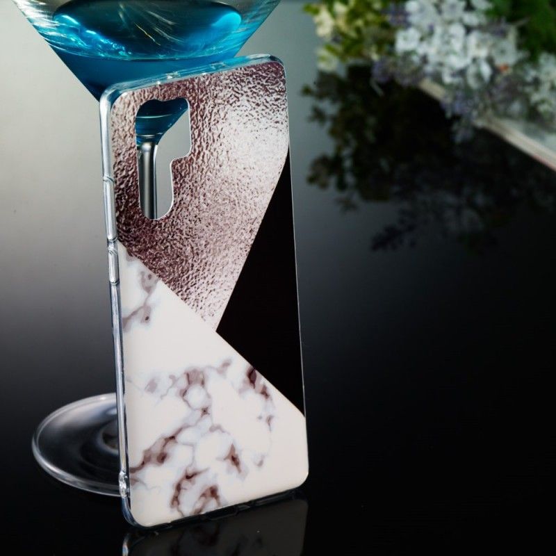 Etui Huawei P30 Pro Efekt Marmuru W Fioletowej Geometrii