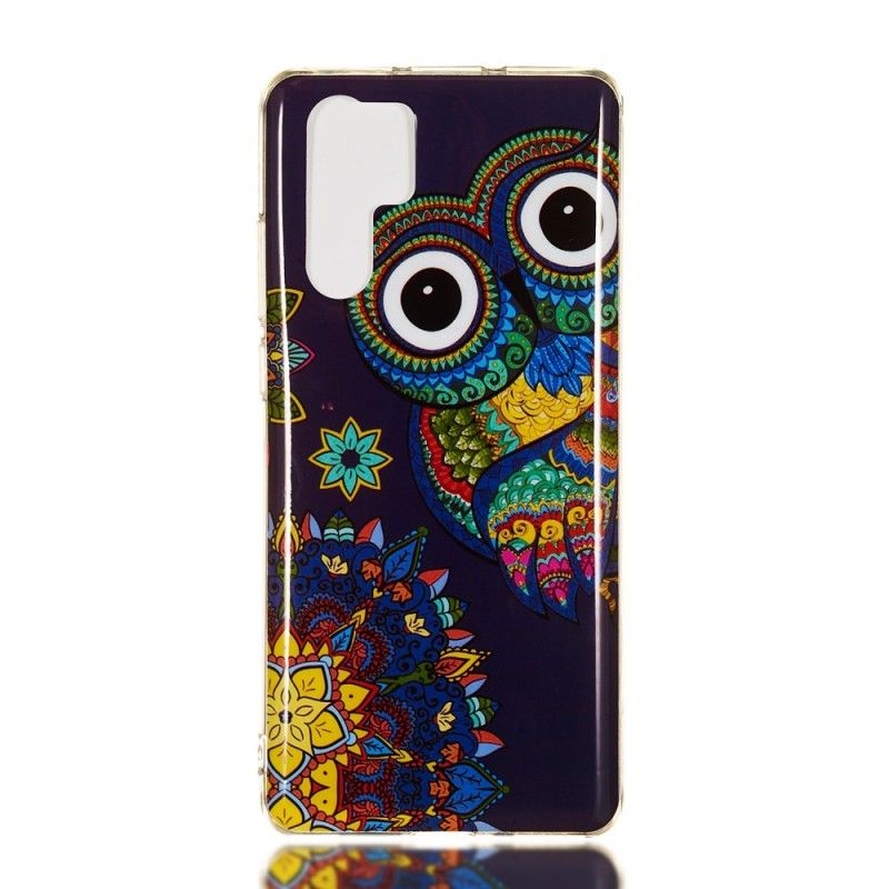 Etui Huawei P30 Pro Fluorescencyjna Sowa Mandala Etui Ochronne