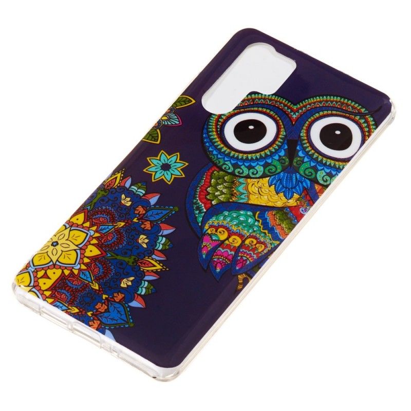 Etui Huawei P30 Pro Fluorescencyjna Sowa Mandala Etui Ochronne