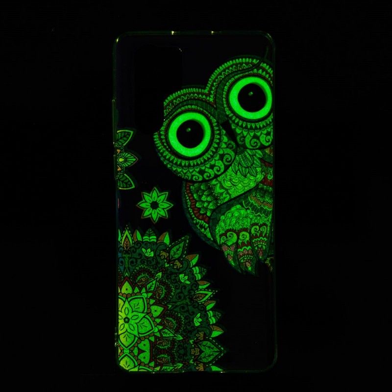 Etui Huawei P30 Pro Fluorescencyjna Sowa Mandala Etui Ochronne