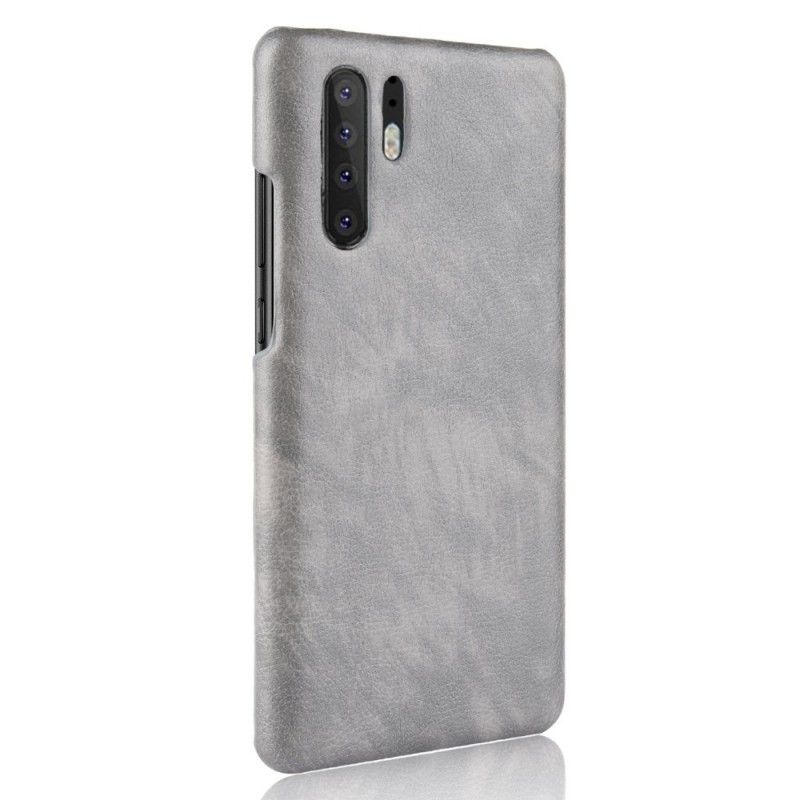 Etui Huawei P30 Pro Szary Czarny Performance Imitacja Skóry Liczi