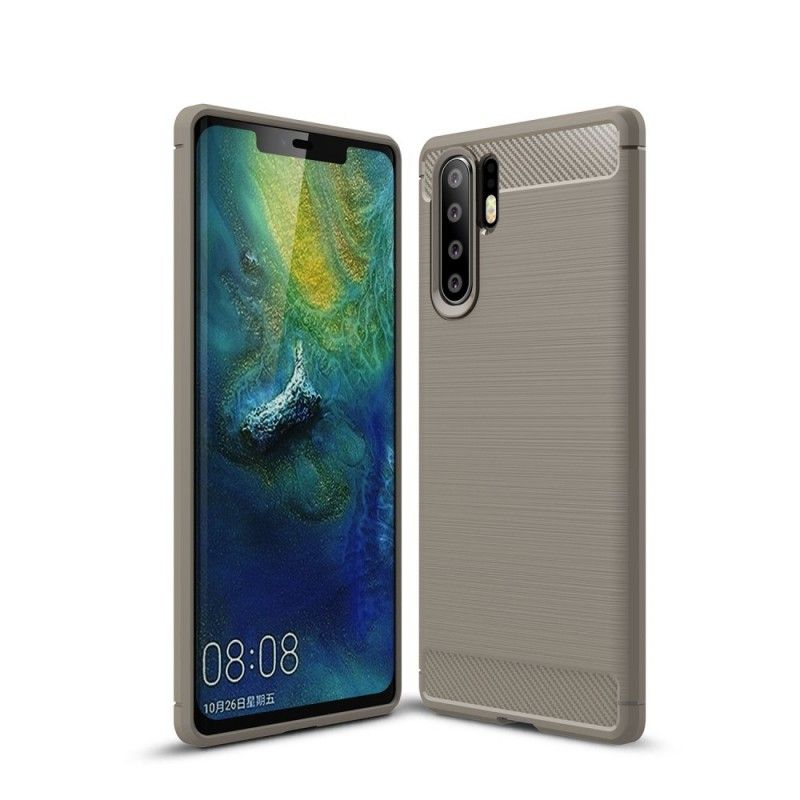 Etui Huawei P30 Pro Szary Czarny Szczotkowane Włókno Węglowe