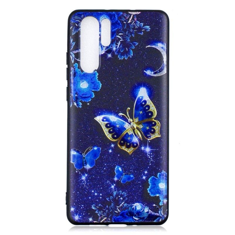 Etui Huawei P30 Pro Złoty Motyl Etui Ochronne