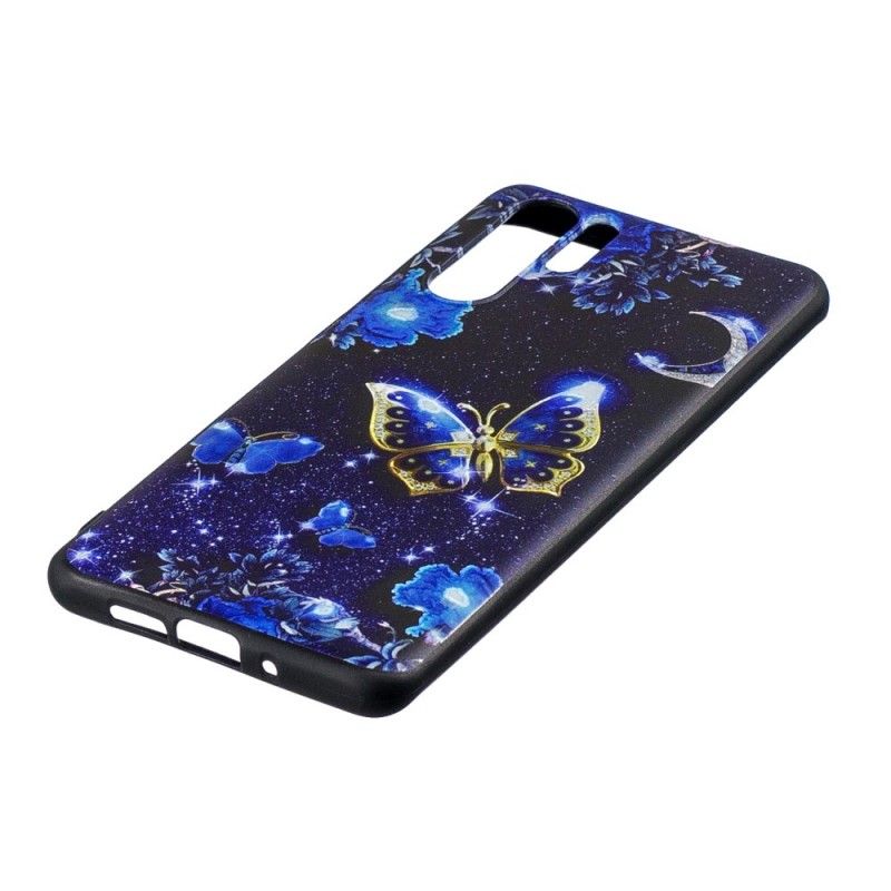 Etui Huawei P30 Pro Złoty Motyl Etui Ochronne