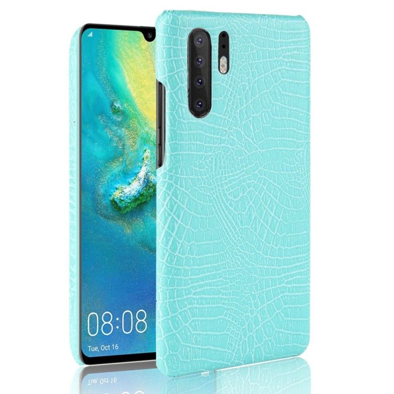 Futerały Huawei P30 Pro Czerwony Czarny Efekt Skóry Krokodyla