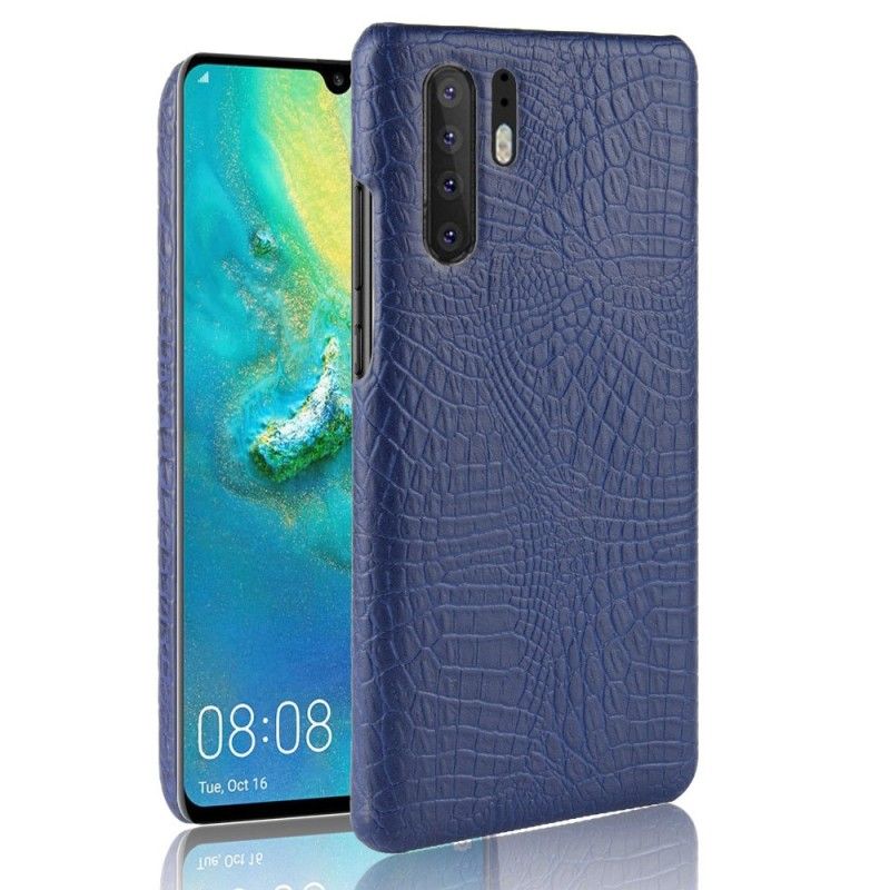 Futerały Huawei P30 Pro Czerwony Czarny Efekt Skóry Krokodyla