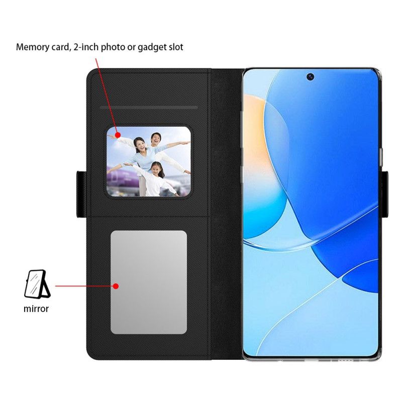 Etui Folio Do Huawei Nova 12i Lusterko I Przednie Etui Na Karty