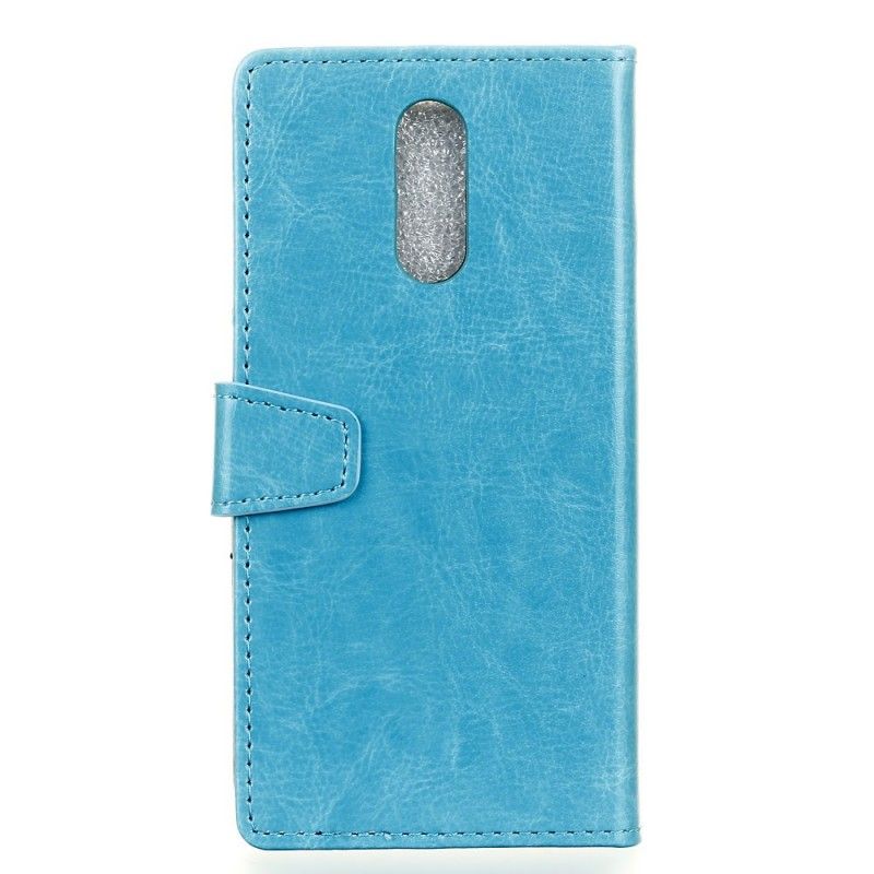 Etui Folio Xiaomi Mi 9T / Mi 9T Pro Biały Czarny Efekt Skóry Z Lekkim Połyskiem Etui Ochronne