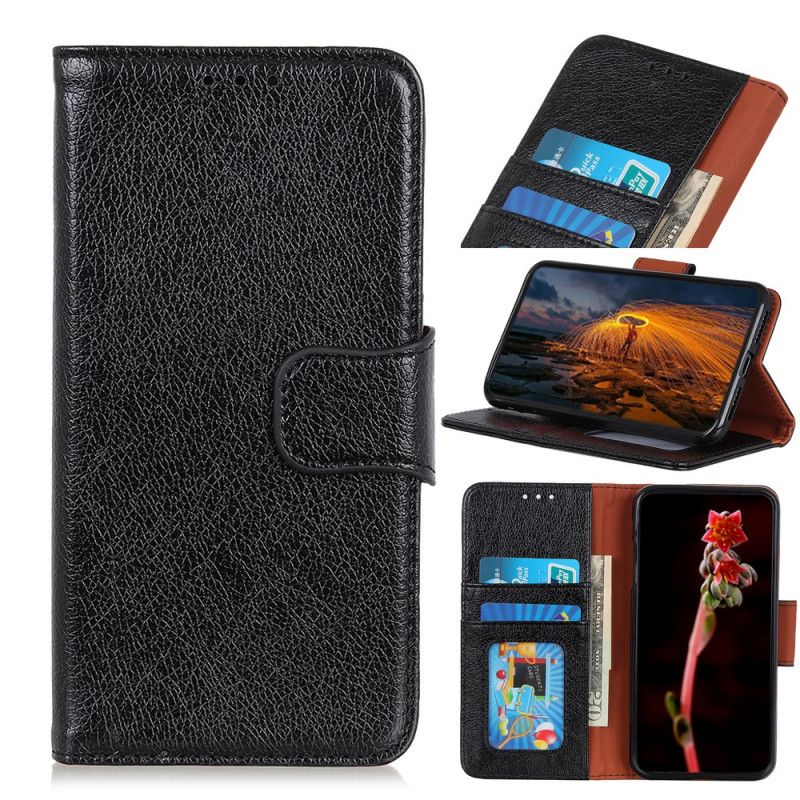 Etui Folio Xiaomi Mi 9T / Mi 9T Pro Czerwony Czarny Dwoina Ze Skóry Nappa Etui Ochronne