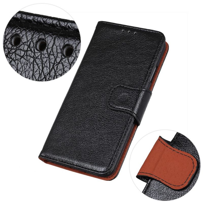 Etui Folio Xiaomi Mi 9T / Mi 9T Pro Czerwony Czarny Dwoina Ze Skóry Nappa Etui Ochronne