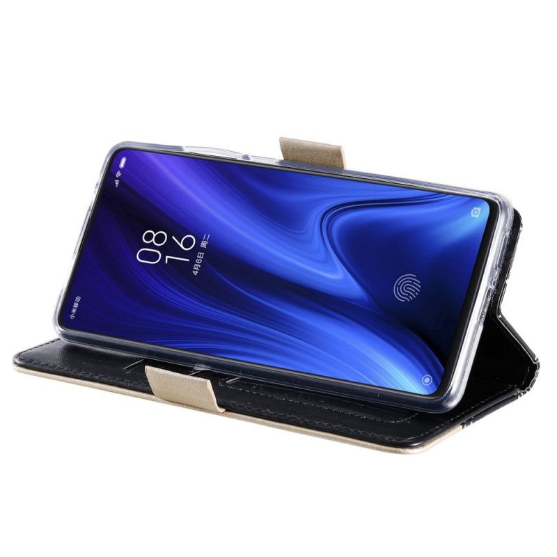 Etui Folio Xiaomi Mi 9T / Mi 9T Pro Magenta Czarny Koronkowa Torebka Typu Stringi