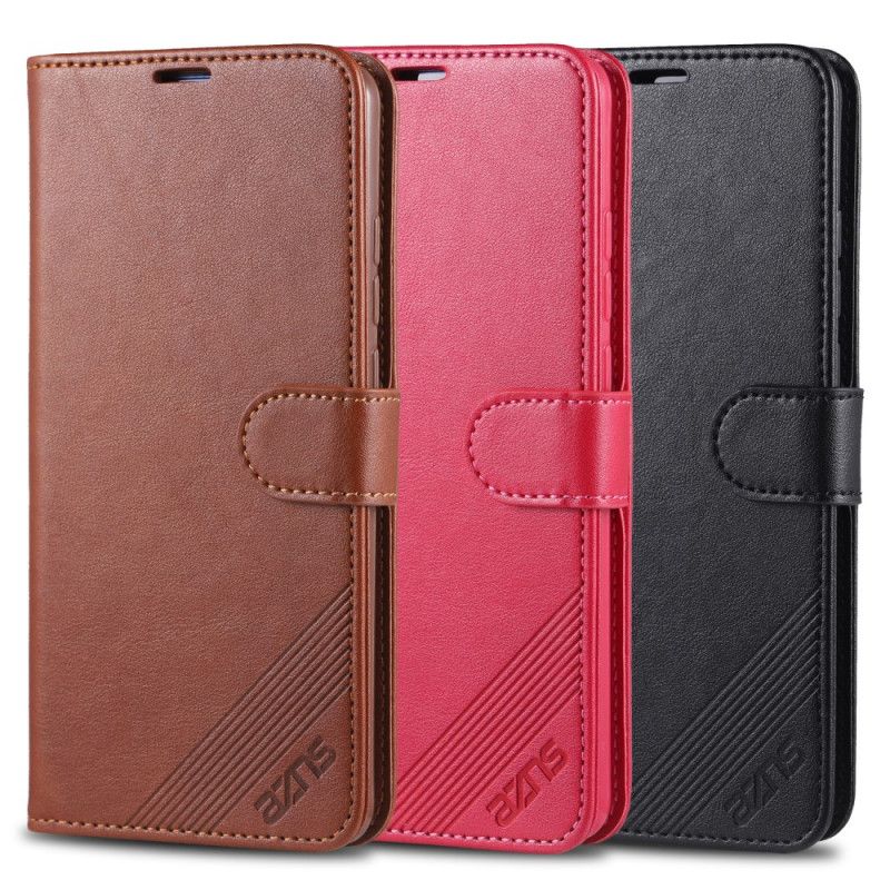 Etui Folio Xiaomi Mi 9T / Mi 9T Pro Magenta Czarny Luksusowe Azns Etui Ochronne