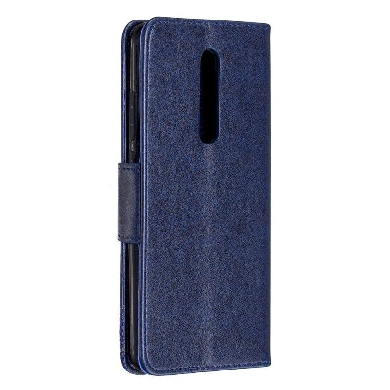 Etui Folio Xiaomi Mi 9T / Mi 9T Pro Magenta Szary Drukowane Motyle Ze Stringami