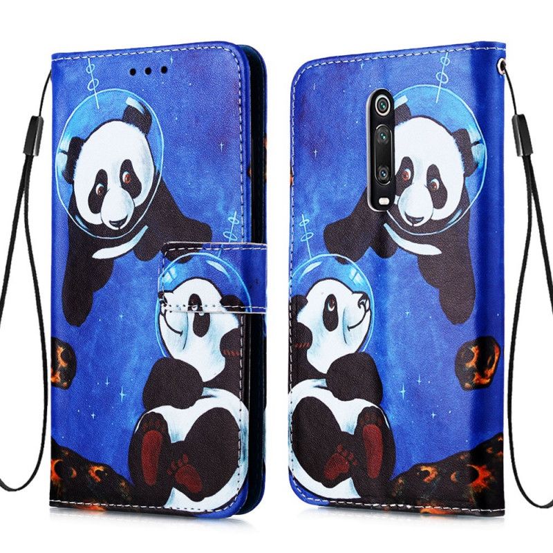 Etui Folio Xiaomi Mi 9T / Mi 9T Pro Pandy Kosmonauci W Stringach Etui Ochronne