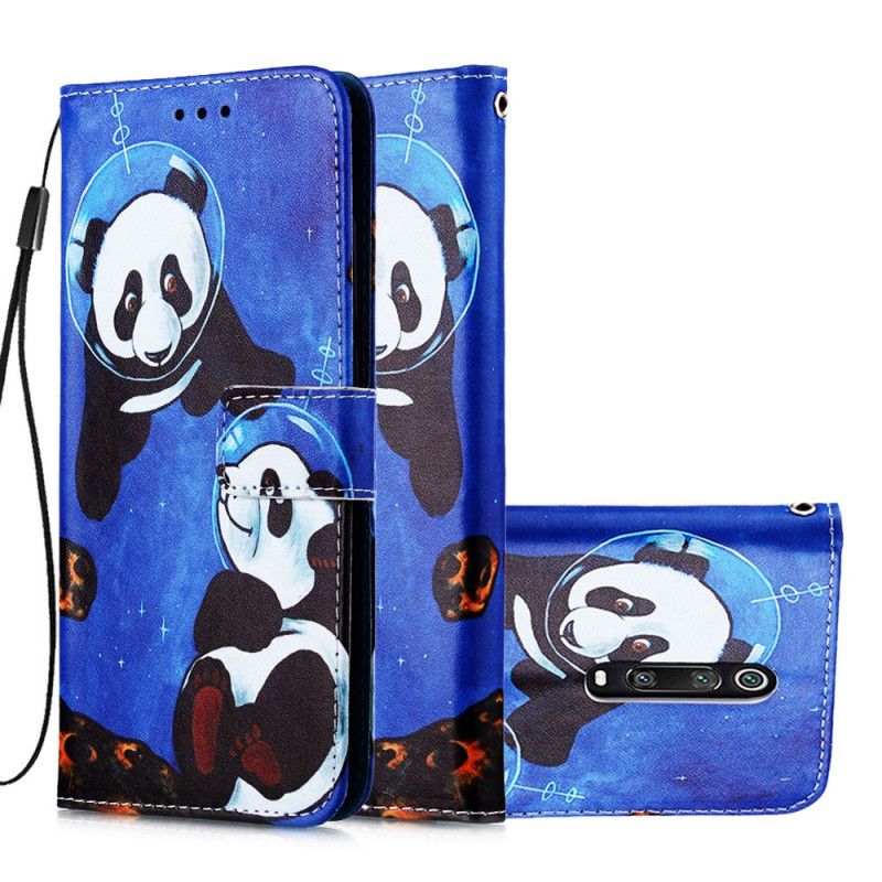 Etui Folio Xiaomi Mi 9T / Mi 9T Pro Pandy Kosmonauci W Stringach Etui Ochronne