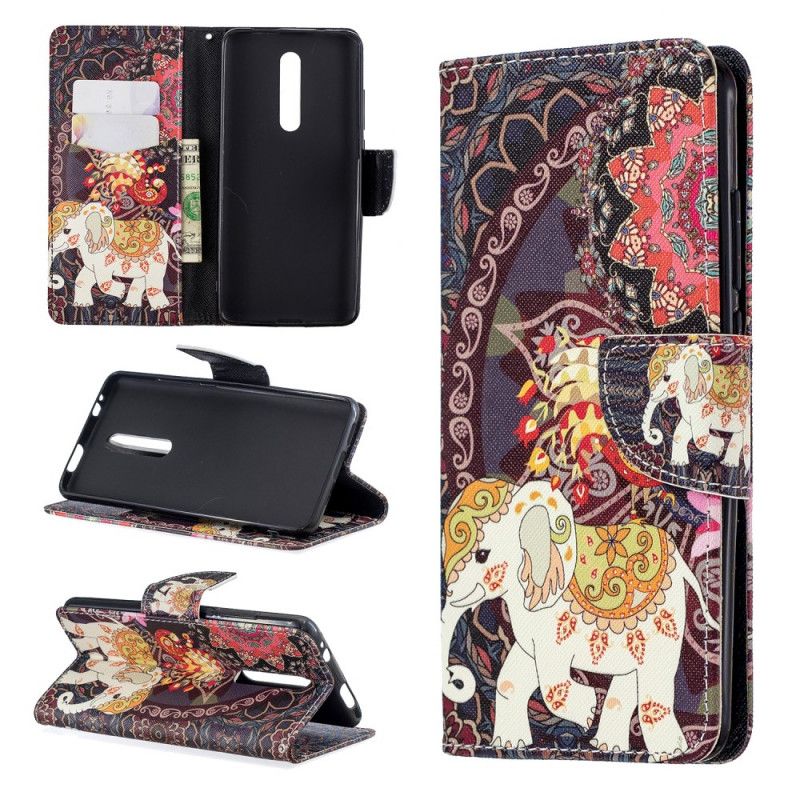 Etui Folio Xiaomi Mi 9T / Mi 9T Pro Słonie Indyjskie Etui Ochronne