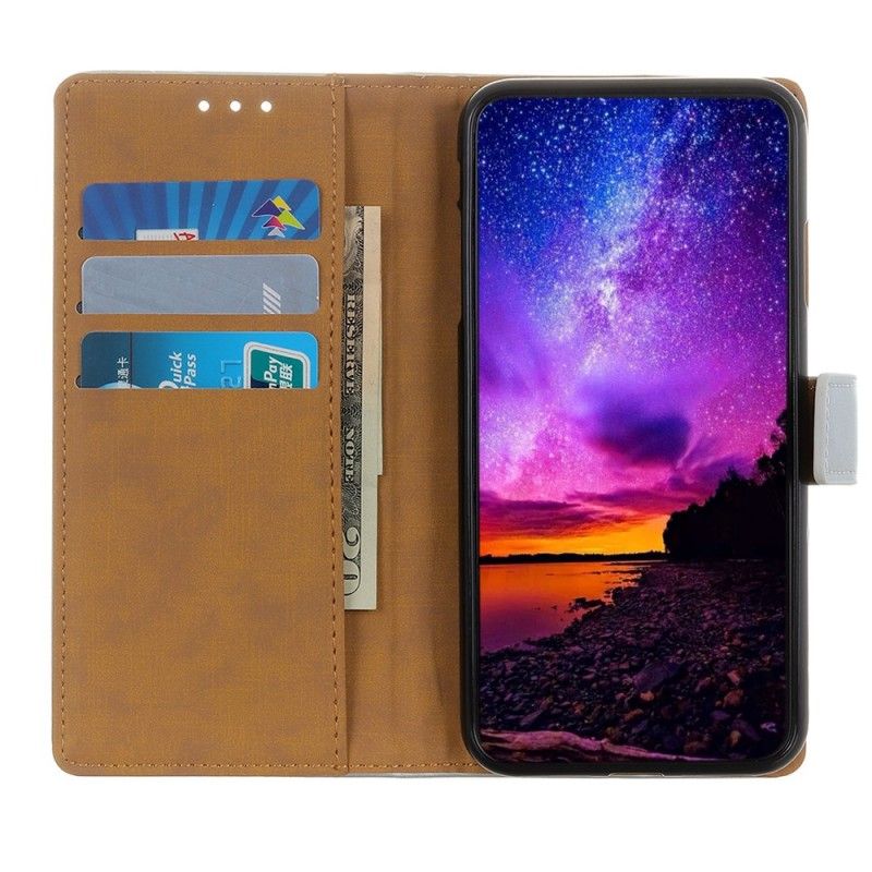 Etui Folio Xiaomi Mi 9T / Mi 9T Pro Srebrny Czarny Prosta Sztuczna Skóra