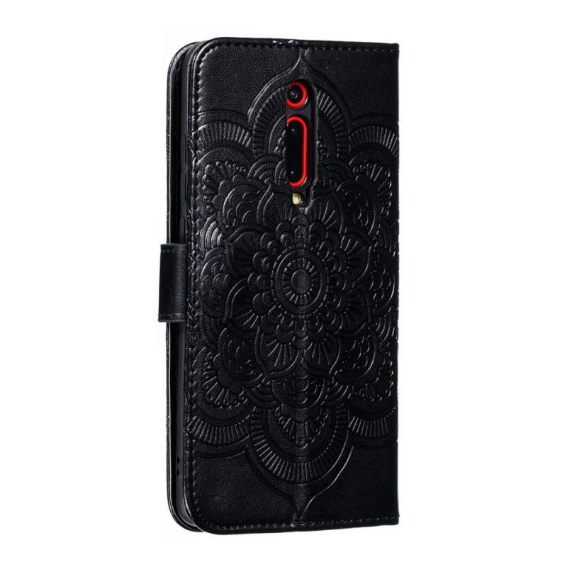 Etui Folio Xiaomi Mi 9T / Mi 9T Pro Szary Czarny Cała Mandala Etui Ochronne