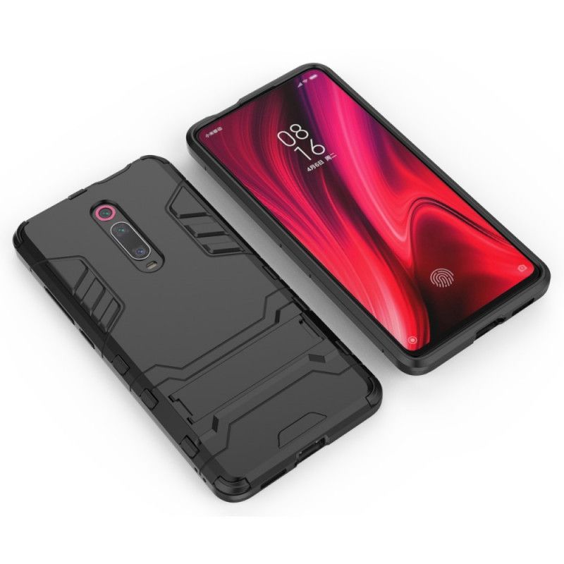 Etui Xiaomi Mi 9T / Mi 9T Pro Czerwony Czarny Wyjątkowo Wytrzymały Język