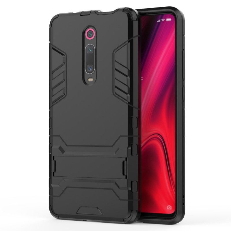 Etui Xiaomi Mi 9T / Mi 9T Pro Czerwony Czarny Wyjątkowo Wytrzymały Język