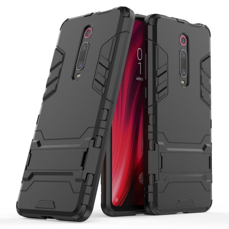 Etui Xiaomi Mi 9T / Mi 9T Pro Czerwony Czarny Wyjątkowo Wytrzymały Język