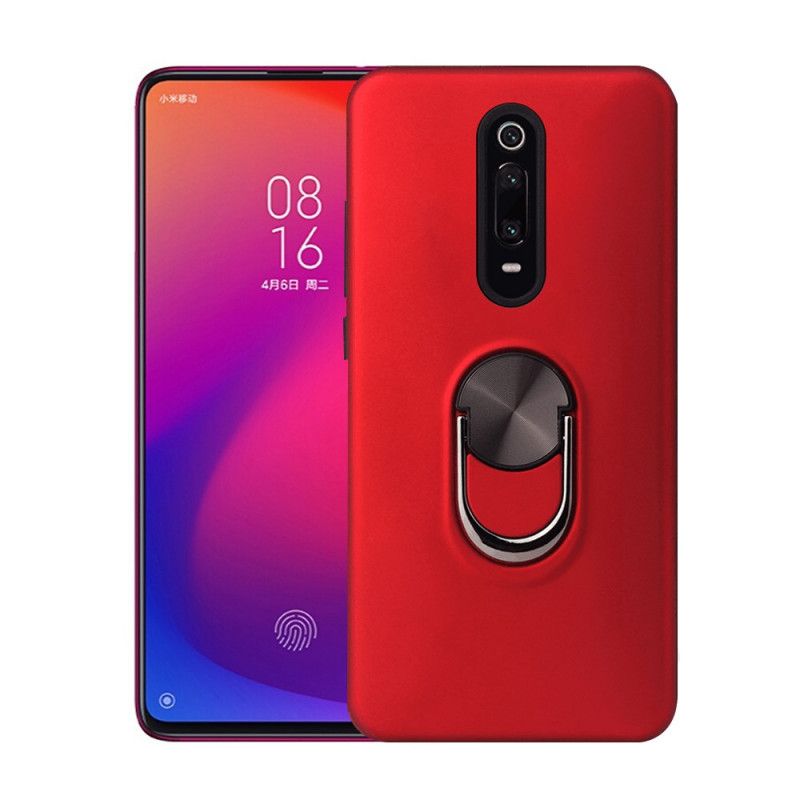 Etui Xiaomi Mi 9T / Mi 9T Pro Czerwony Czarny Zdejmowany Z Pierścieniem Podtrzymującym Etui Ochronne