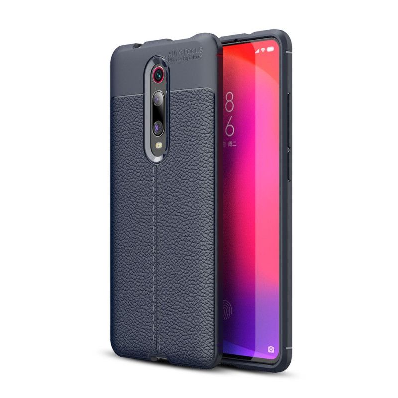 Etui Xiaomi Mi 9T / Mi 9T Pro Efekt Skóry Z Podwójną Linią Liczi Etui Ochronne