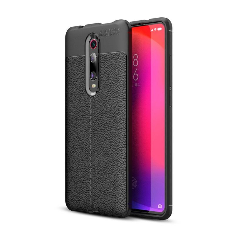 Etui Xiaomi Mi 9T / Mi 9T Pro Efekt Skóry Z Podwójną Linią Liczi Etui Ochronne