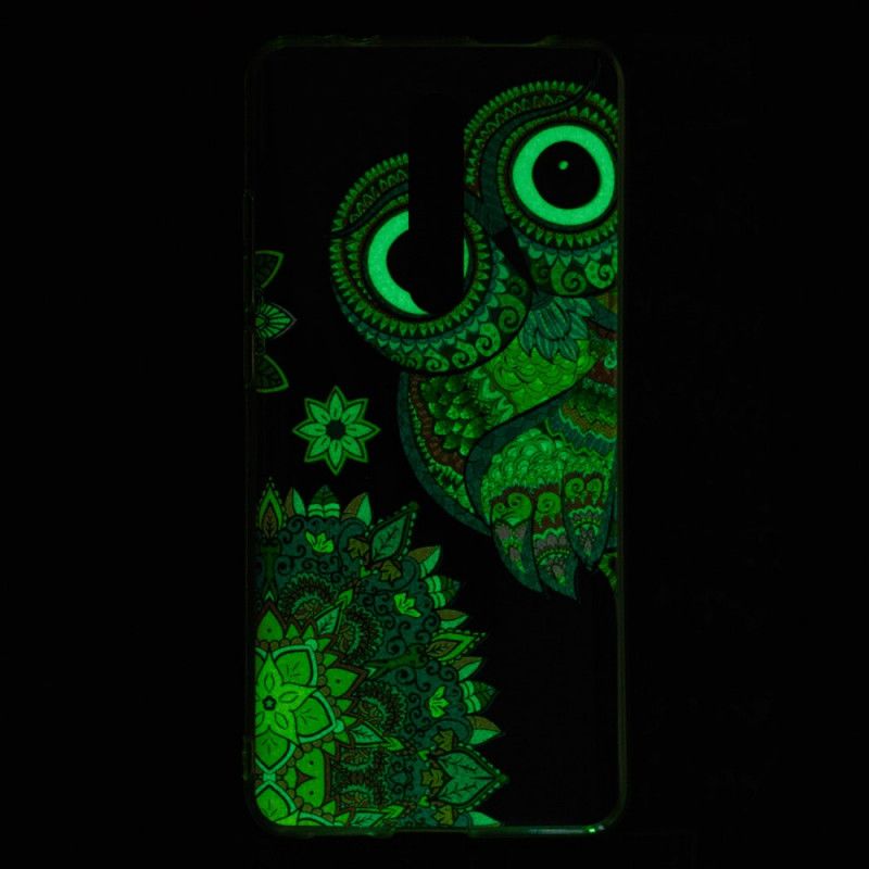 Etui Xiaomi Mi 9T / Mi 9T Pro Fluorescencyjna Sowa Mandala Etui Ochronne