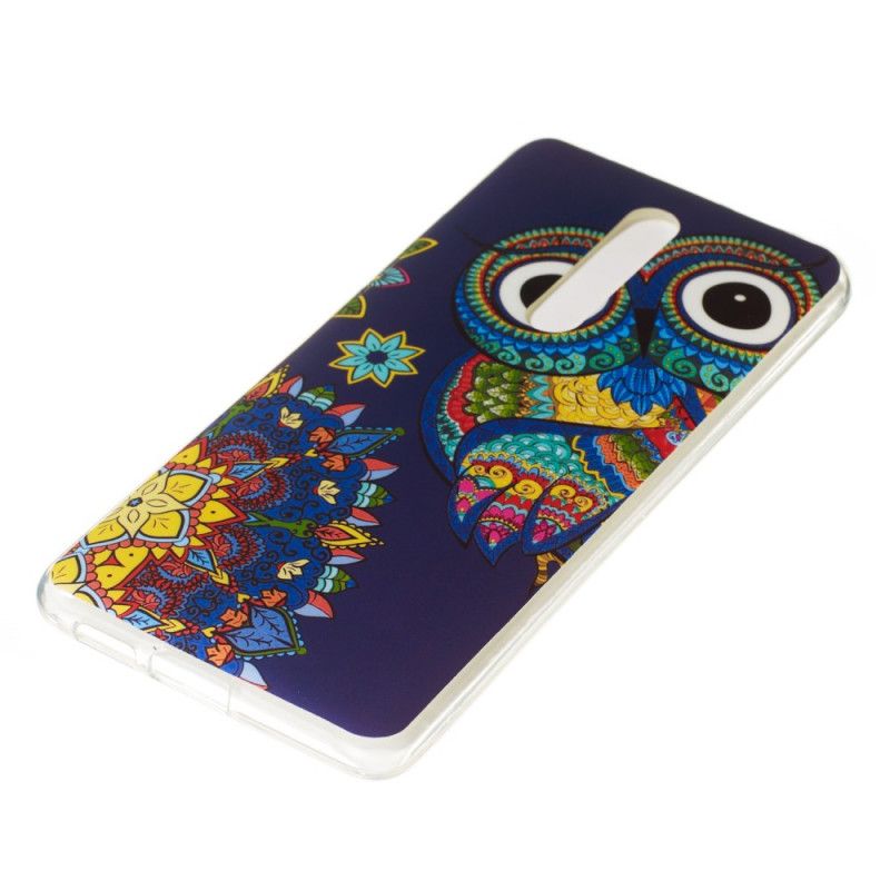 Etui Xiaomi Mi 9T / Mi 9T Pro Fluorescencyjna Sowa Mandala Etui Ochronne