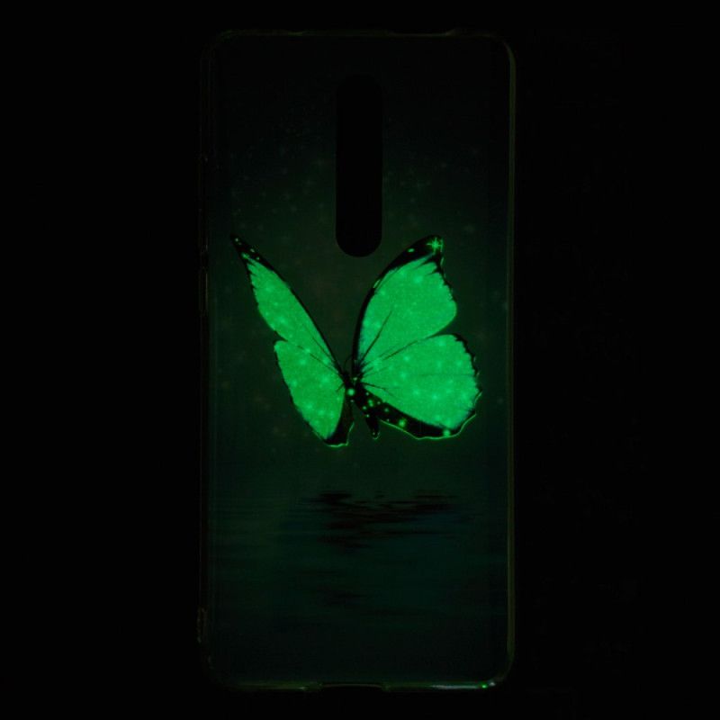 Etui Xiaomi Mi 9T / Mi 9T Pro Fluorescencyjny Niebieski Motyl