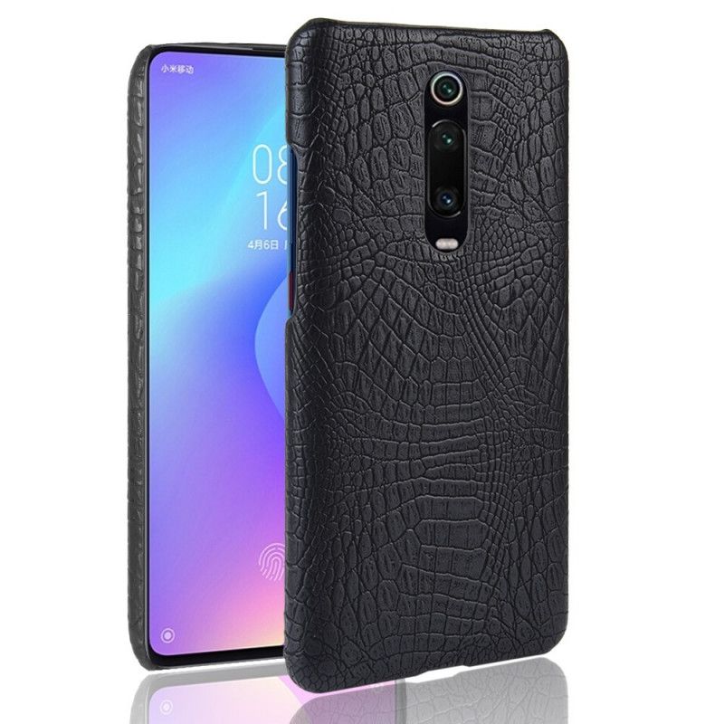 Etui Xiaomi Mi 9T / Mi 9T Pro Granatowy Czarny Efekt Skóry Krokodyla Etui Ochronne