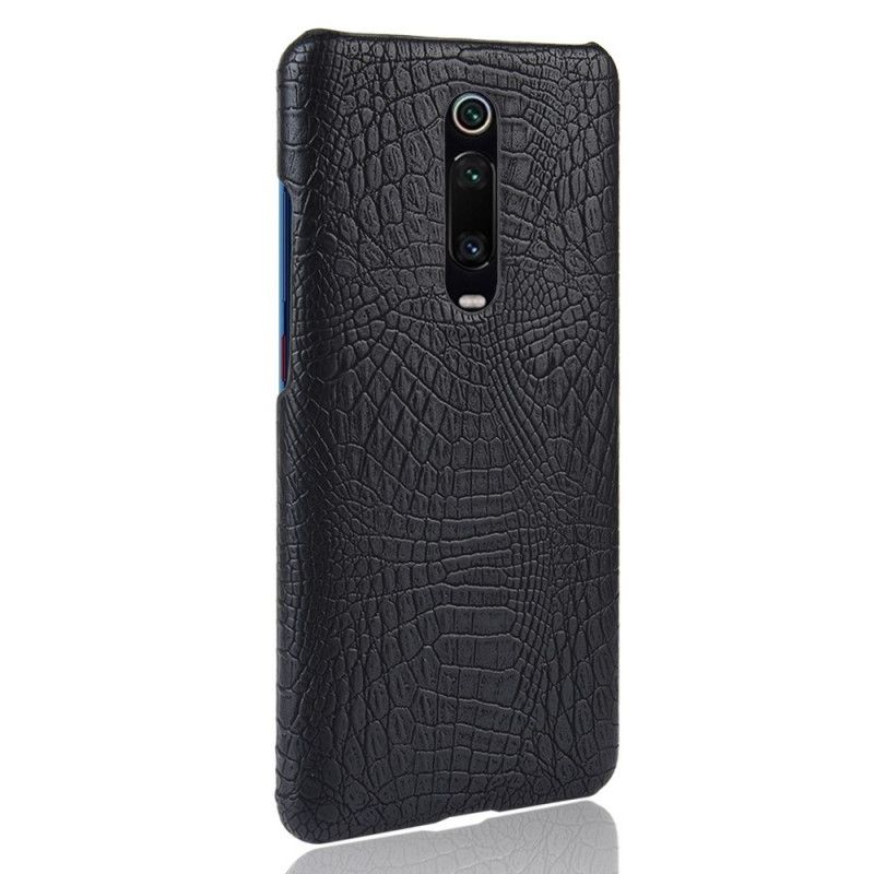 Etui Xiaomi Mi 9T / Mi 9T Pro Granatowy Czarny Efekt Skóry Krokodyla Etui Ochronne