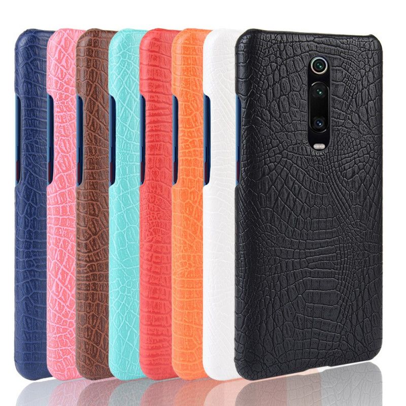 Etui Xiaomi Mi 9T / Mi 9T Pro Granatowy Czarny Efekt Skóry Krokodyla Etui Ochronne