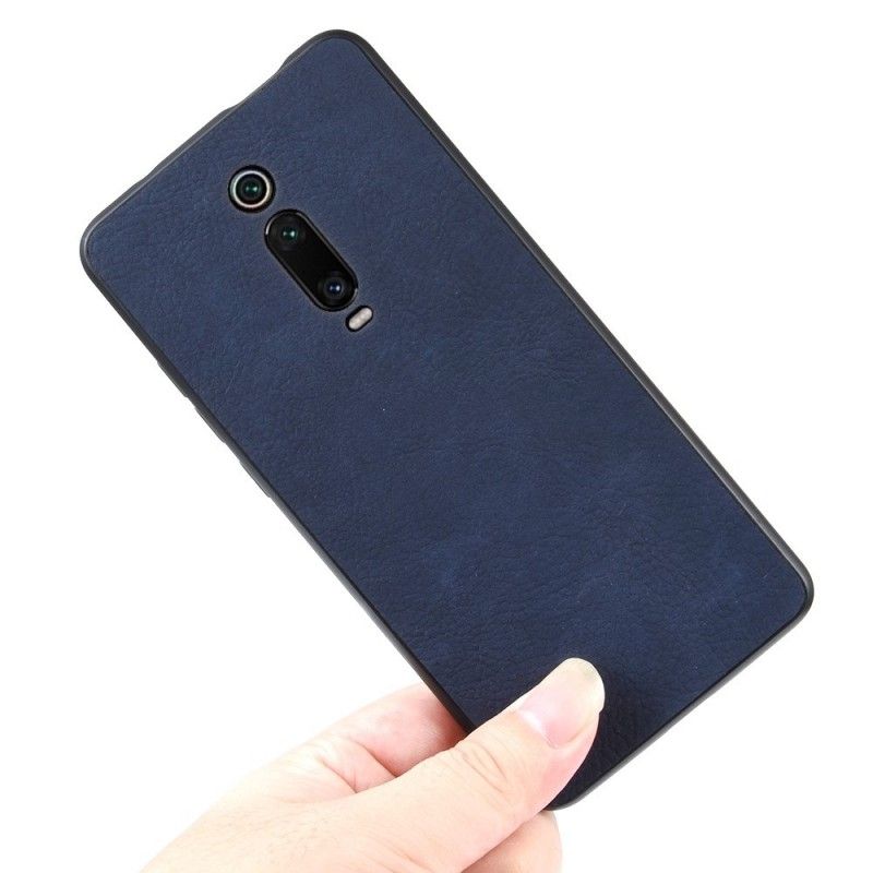 Etui Xiaomi Mi 9T / Mi 9T Pro Granatowy Czarny Efekt Skóry W Stylu Vintage