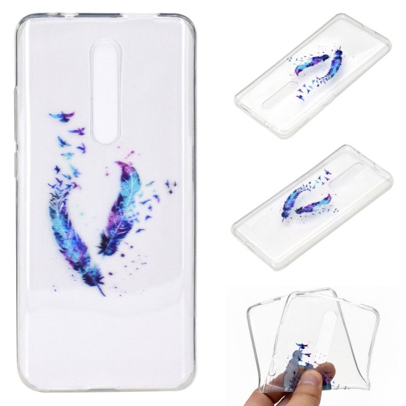 Etui Xiaomi Mi 9T / Mi 9T Pro Przezroczyste Pióra Etui Ochronne