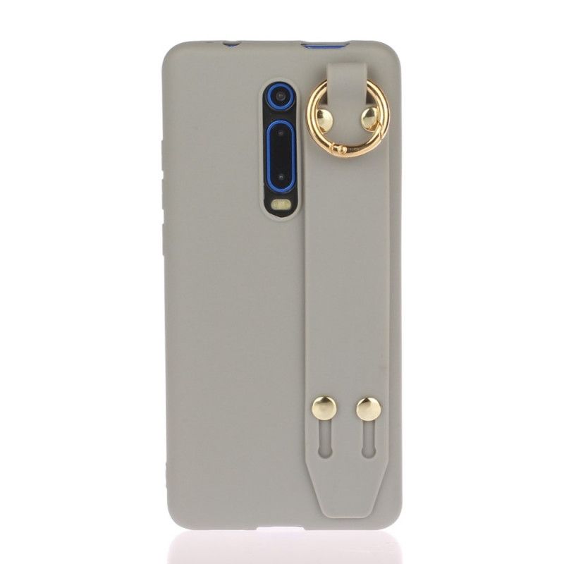 Etui Xiaomi Mi 9T / Mi 9T Pro Silikon Z Paskiem Podtrzymującym Etui Ochronne